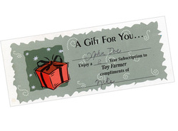 Gift Certificates, Toy Farmer gift certificate, gift